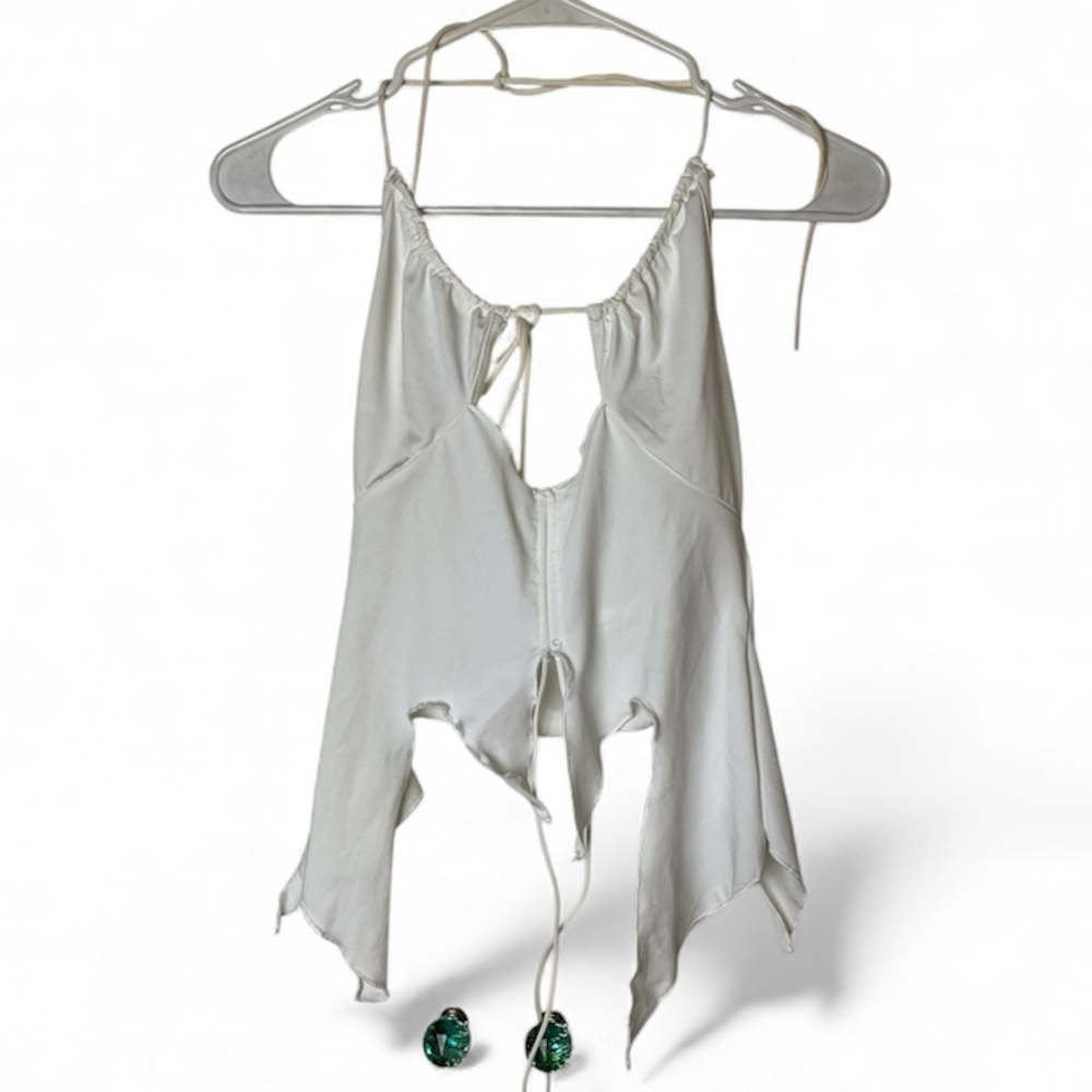 White Halter Top